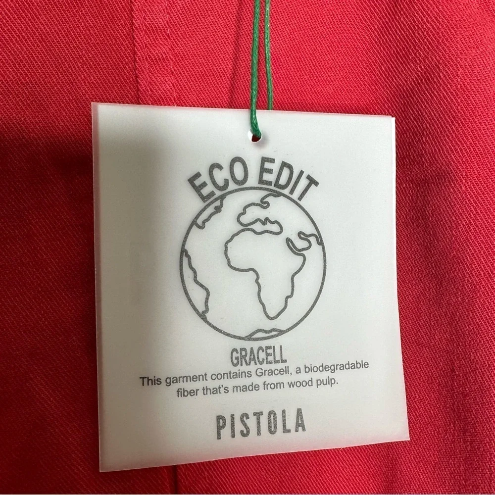 Pistola Erin High Rise Utility Crop Straight Leg Pants Coral Size 31 NWT